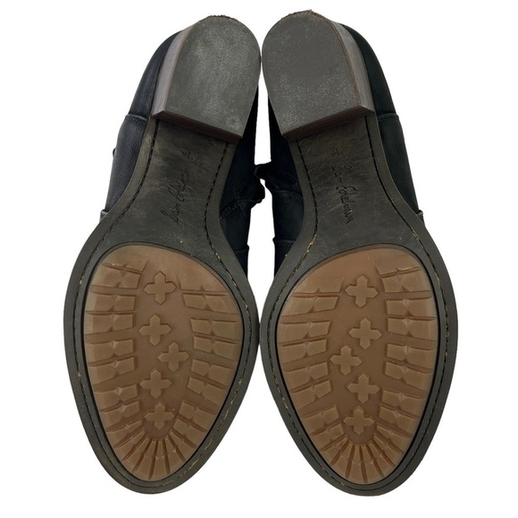 Sam Edelman Morgan Black Nubuck Leather Ankle Boots Stacked Block Heel Size 9.5‎ - Picture 12 of 14